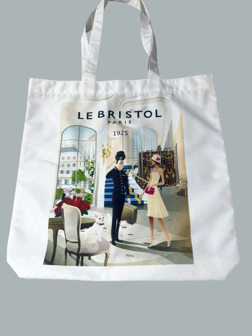 Paris Luxury Hotel Fabric Tote Bag Art Deco Limited Edition Travel Souvenir NWOT - Picture 5 of 12